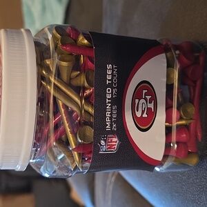NFL San Francisco 49ers Red and Gold Golf Tees